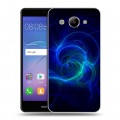 Дизайнерский пластиковый чехол для Huawei Y3 (2017) Абстракции Неон