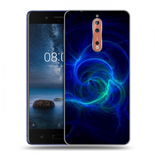 Дизайнерский пластиковый чехол для Nokia 8 Абстракции Неон