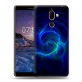 Дизайнерский пластиковый чехол для Nokia 7 Plus Абстракции Неон