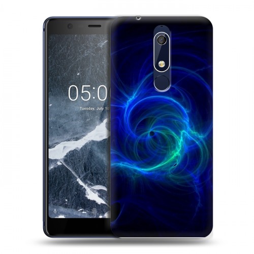 Дизайнерский пластиковый чехол для Nokia 5.1 Абстракции Неон