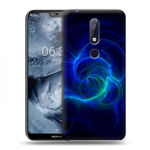 Дизайнерский пластиковый чехол для Nokia 6.1 Plus Абстракции Неон