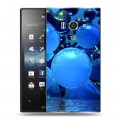 Дизайнерский пластиковый чехол для Sony Xperia acro S Абстракции Неон