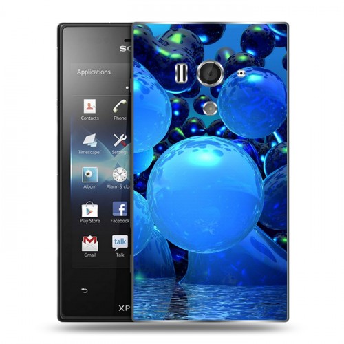 Дизайнерский пластиковый чехол для Sony Xperia acro S Абстракции Неон