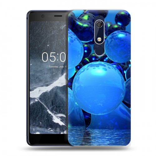 Дизайнерский пластиковый чехол для Nokia 5.1 Абстракции Неон