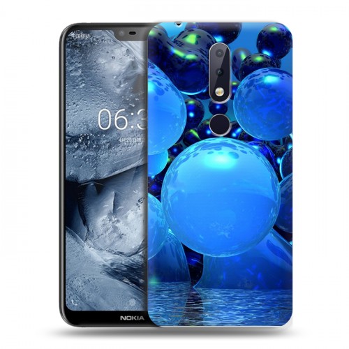 Дизайнерский силиконовый чехол для Nokia 6.1 Plus Абстракции Неон