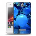 Дизайнерский пластиковый чехол для Sony Xperia E Абстракции Неон