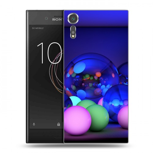 Дизайнерский пластиковый чехол для Sony Xperia XZs Абстракции Неон