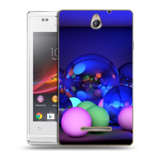 Дизайнерский пластиковый чехол для Sony Xperia E Абстракции Неон