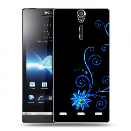 Дизайнерский пластиковый чехол для Sony Xperia S Абстракции Неон