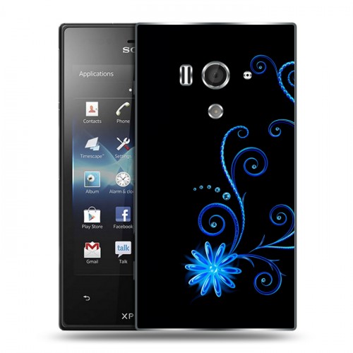 Дизайнерский пластиковый чехол для Sony Xperia acro S Абстракции Неон