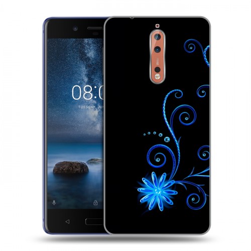 Дизайнерский пластиковый чехол для Nokia 8 Абстракции Неон