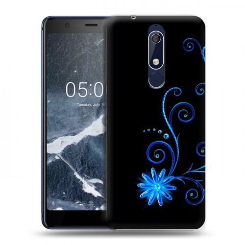 Дизайнерский пластиковый чехол для Nokia 5.1 Абстракции Неон