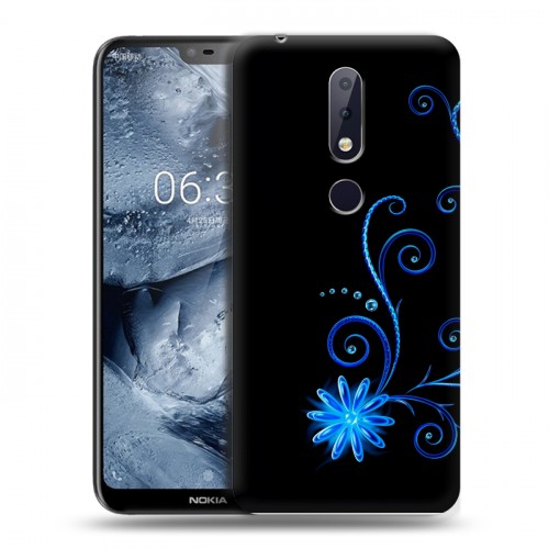 Дизайнерский пластиковый чехол для Nokia 6.1 Plus Абстракции Неон