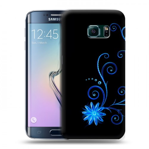 Дизайнерский пластиковый чехол для Samsung Galaxy S6 Edge Абстракции Неон