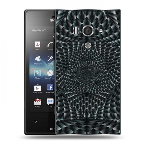 Дизайнерский пластиковый чехол для Sony Xperia acro S Оптические иллюзии