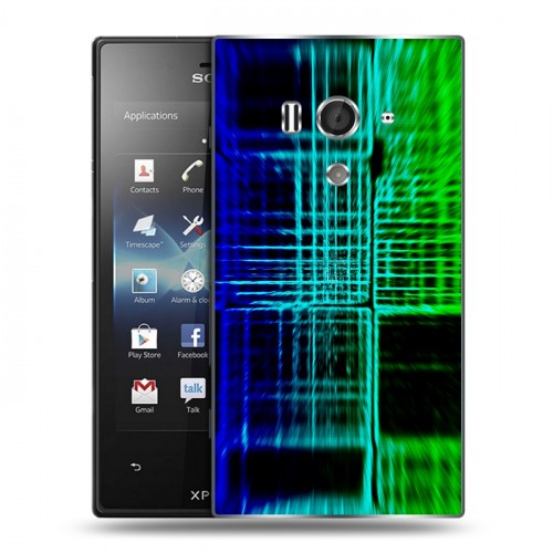 Дизайнерский пластиковый чехол для Sony Xperia acro S Оптические иллюзии