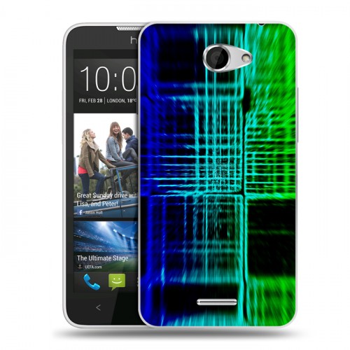 Дизайнерский пластиковый чехол для HTC Desire 516 Оптические иллюзии