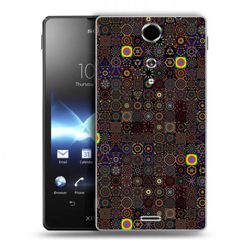 Дизайнерский пластиковый чехол для Sony Xperia TX Оптические иллюзии