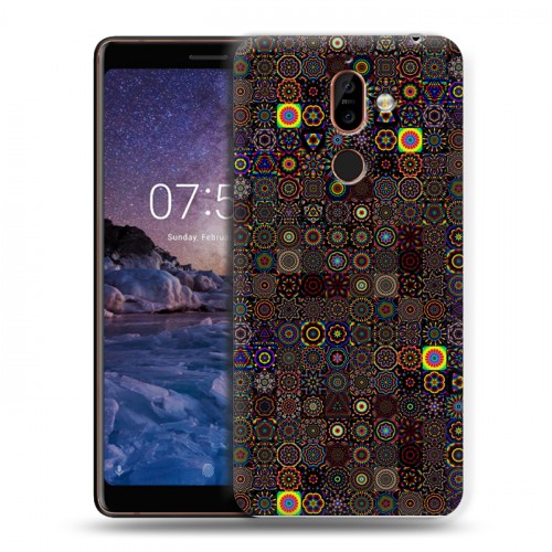 Дизайнерский пластиковый чехол для Nokia 7 Plus Оптические иллюзии