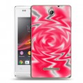 Дизайнерский пластиковый чехол для Sony Xperia E Оптические иллюзии