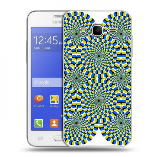 Дизайнерский пластиковый чехол для Samsung Galaxy J7 Оптические иллюзии