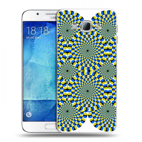 Дизайнерский пластиковый чехол для Samsung Galaxy A8 Оптические иллюзии