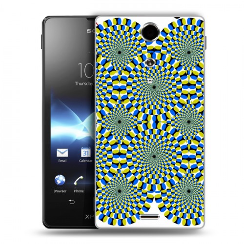 Дизайнерский пластиковый чехол для Sony Xperia TX Оптические иллюзии