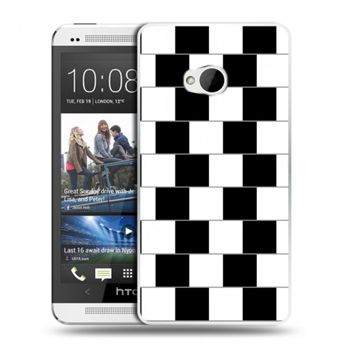 Дизайнерский пластиковый чехол для HTC One (M7) Dual SIM Оптические иллюзии