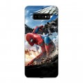 Дизайнерский пластиковый чехол для Samsung Galaxy S10 Plus Человек - паук