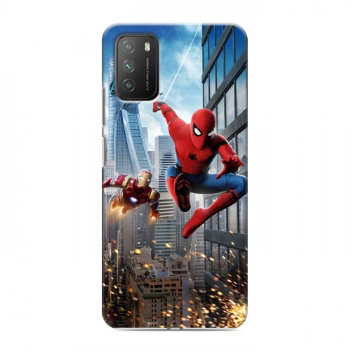 Дизайнерский пластиковый чехол для Xiaomi Poco M3 Человек - паук