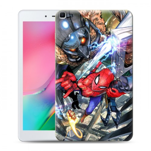 Дизайнерский силиконовый чехол для Samsung Galaxy Tab A 8.0 (2019) Человек - паук