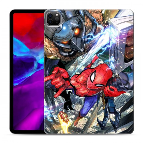 Дизайнерский силиконовый с усиленными углами чехол для Ipad Pro 11 (2020) Человек - паук