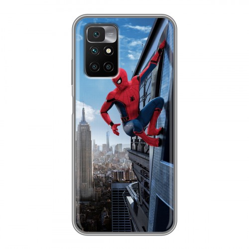 Дизайнерский пластиковый чехол для Xiaomi Redmi 10 Человек - паук