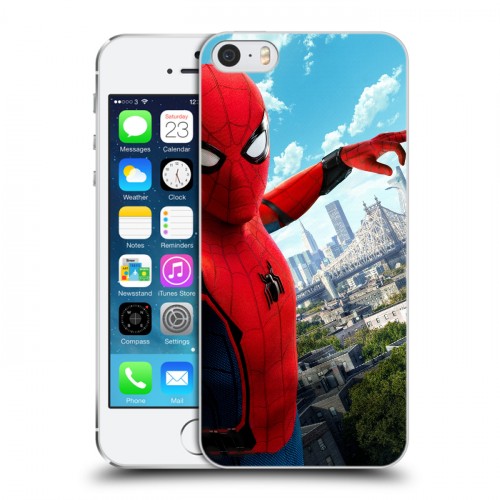 Дизайнерский пластиковый чехол для Iphone 5s Человек - паук