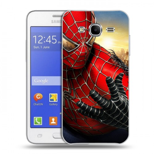 Дизайнерский пластиковый чехол для Samsung Galaxy J7 Человек -паук