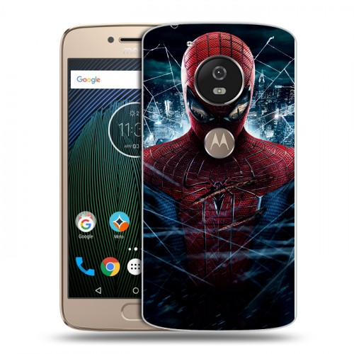 Дизайнерский пластиковый чехол для Motorola Moto G5s Человек -паук