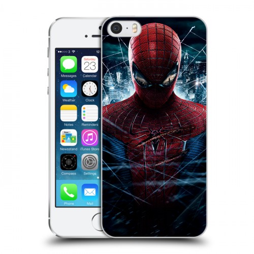 Дизайнерский пластиковый чехол для Iphone 5s Человек -паук