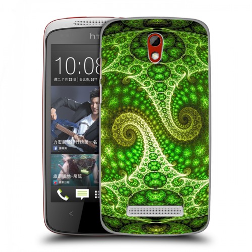 Дизайнерский пластиковый чехол для HTC Desire 500 Оптические иллюзии