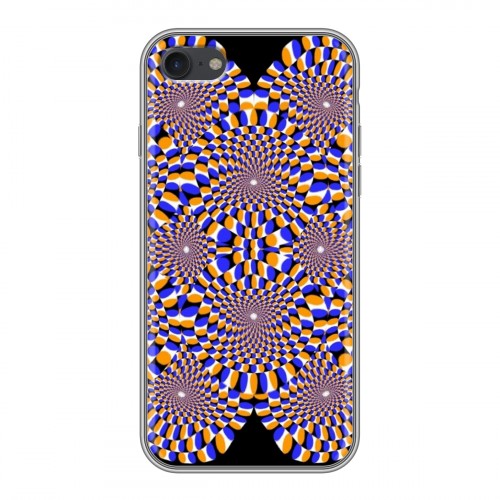 Дизайнерский силиконовый чехол для Iphone 7 Оптические иллюзии