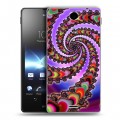 Дизайнерский пластиковый чехол для Sony Xperia TX Оптические иллюзии