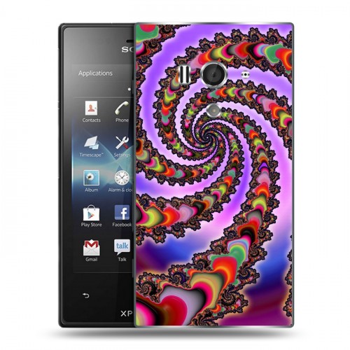 Дизайнерский пластиковый чехол для Sony Xperia acro S Оптические иллюзии