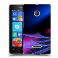 Дизайнерский пластиковый чехол для Microsoft Lumia 435 Абстракции Сетка