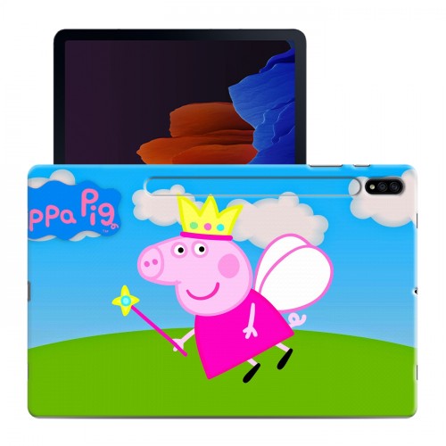 Дизайнерский силиконовый чехол для Samsung Galaxy Tab S7 Plus Свинка Пеппа
