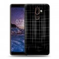 Дизайнерский пластиковый чехол для Nokia 7 Plus Абстракции Сетка