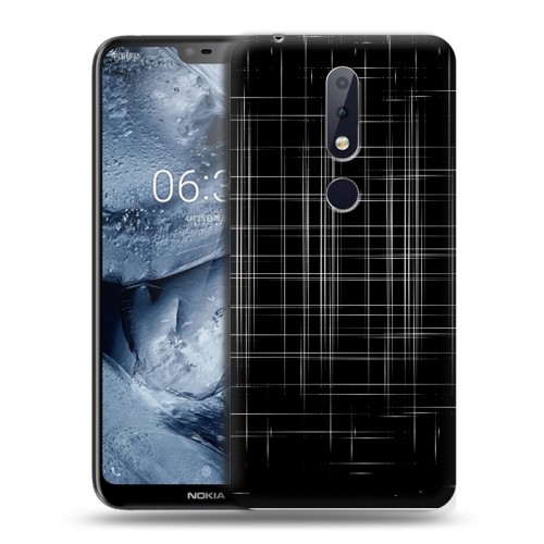 Дизайнерский пластиковый чехол для Nokia 6.1 Plus Абстракции Сетка