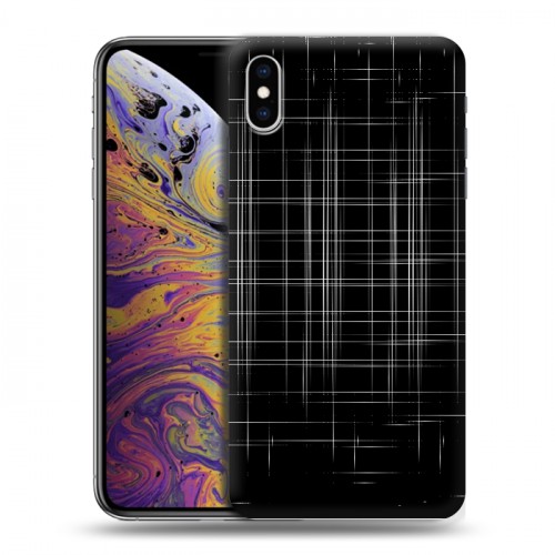 Дизайнерский силиконовый чехол для Iphone Xs Max Абстракции Сетка