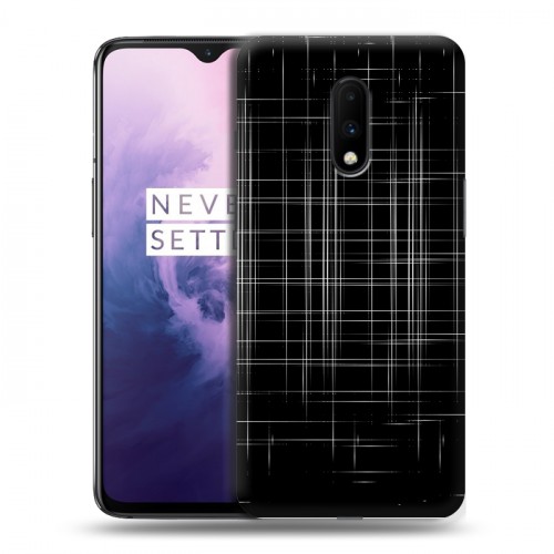 Дизайнерский пластиковый чехол для OnePlus 7 Абстракции Сетка