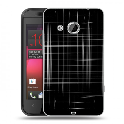 Дизайнерский пластиковый чехол для HTC Desire 200 Абстракции Сетка