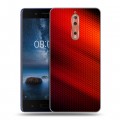 Дизайнерский пластиковый чехол для Nokia 8 Абстракции Сетка