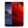 Дизайнерский пластиковый чехол для Nokia 7 Plus Абстракции Сетка